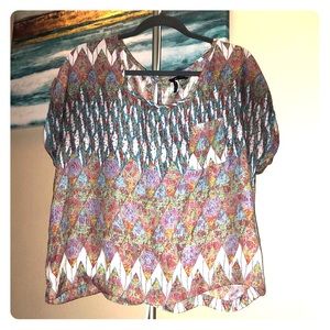 Geo print blouse